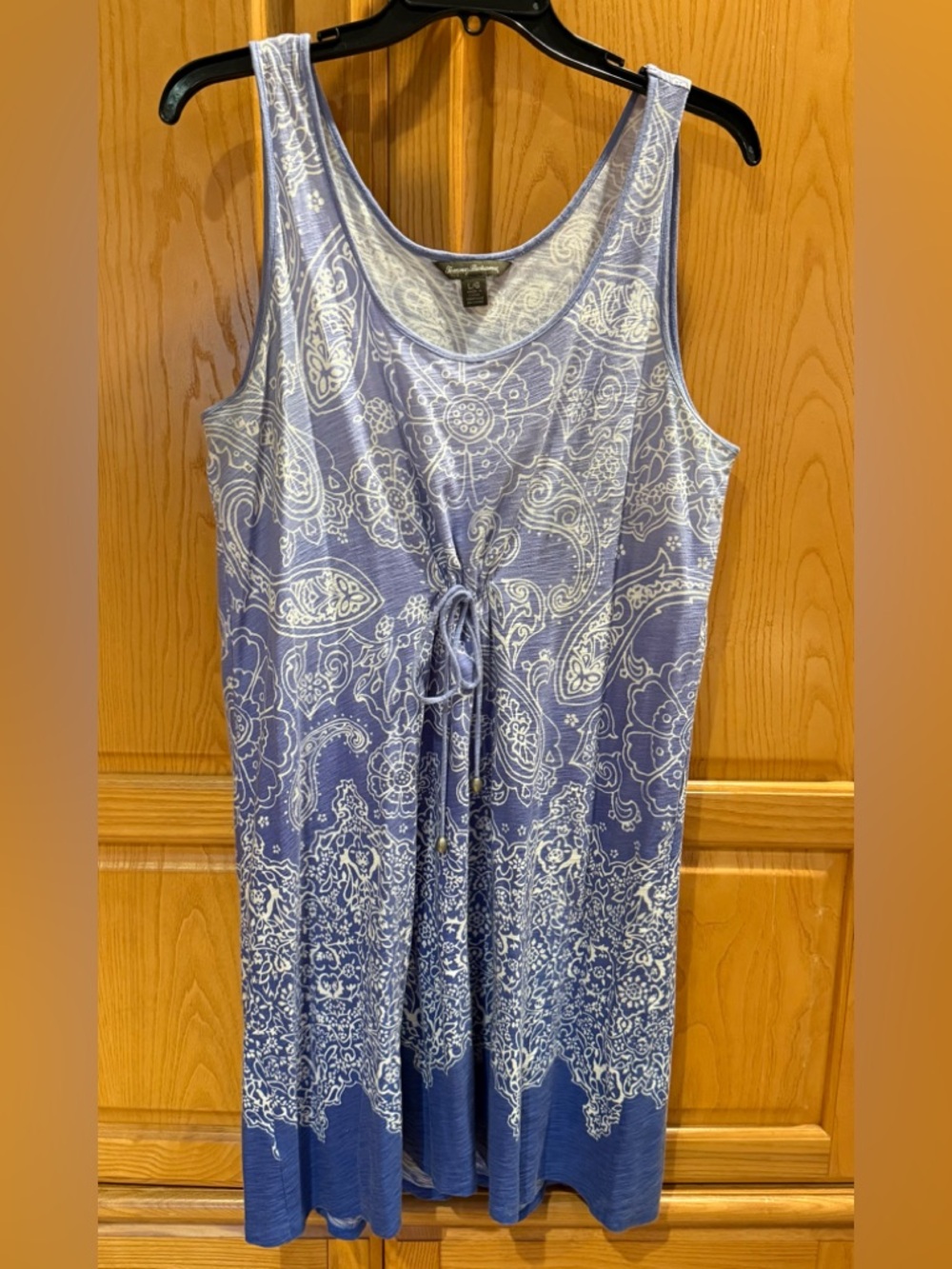 Tommy Bahama Dress Cover Up Purple Floral Paisley Tie Sleeveless Size Large